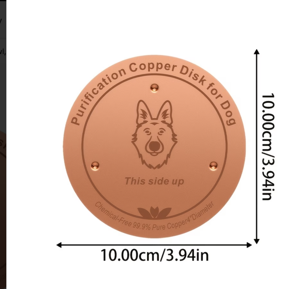 Copper Water Bowl Disc – 10 cm