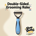 Blue grooming rake main picture