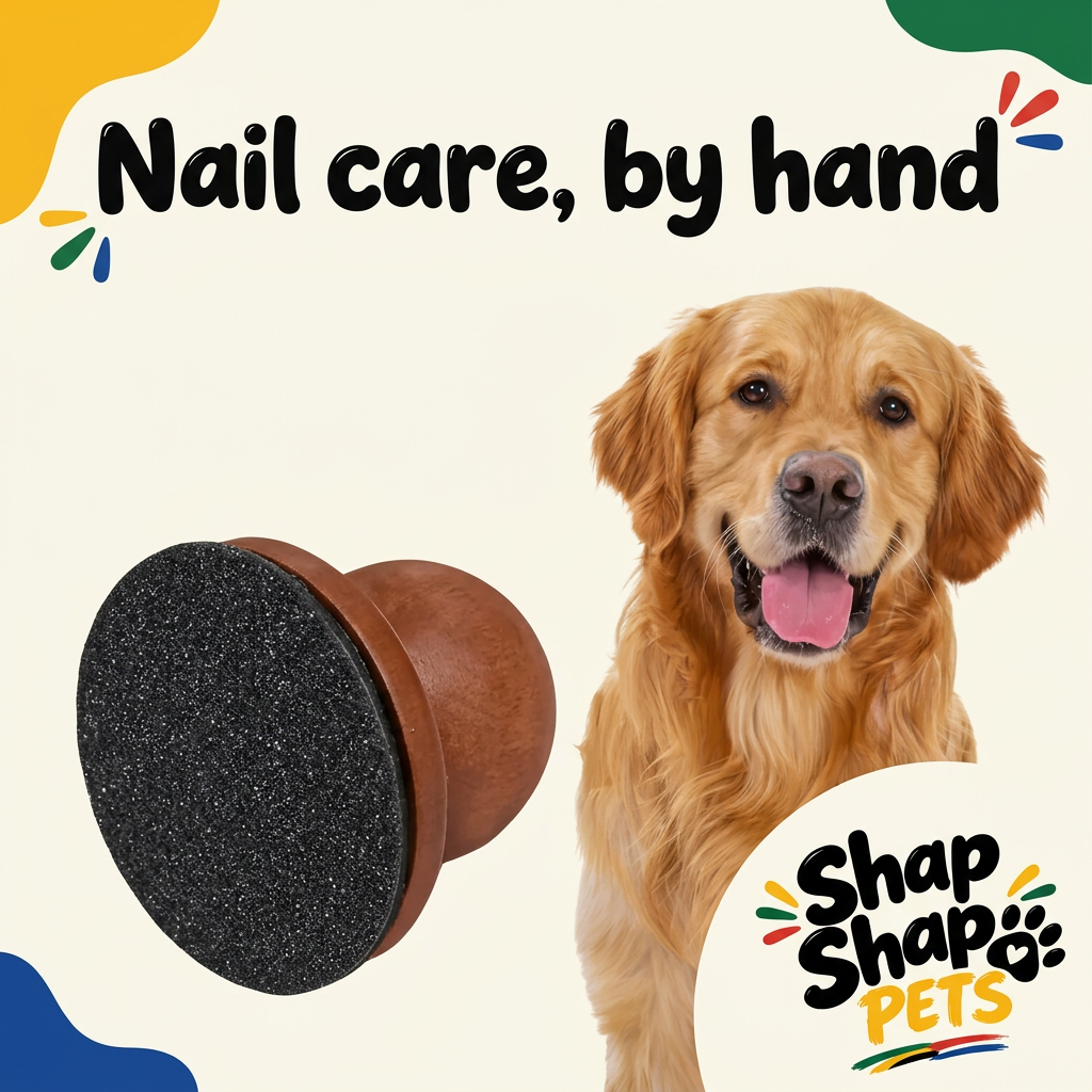 Golden retriever and nail file image