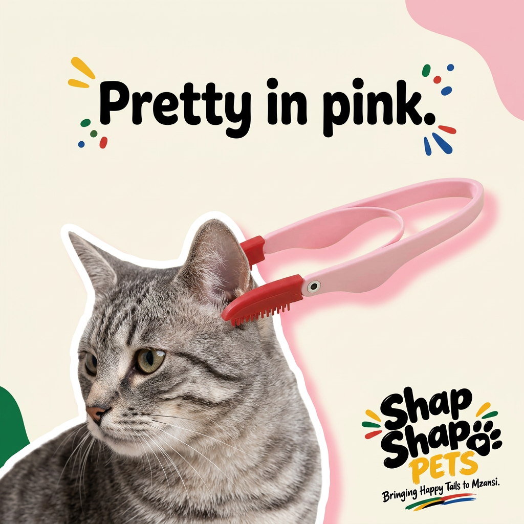 Pink pet grooming brush